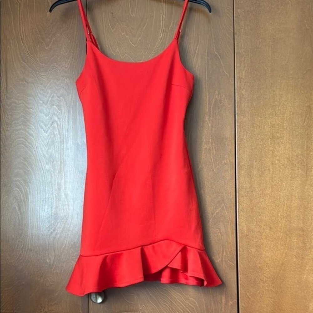 ReVamped NWT Pullover Playful Red Adjustable Strap Bodycon Knit Dress NWT Sz M